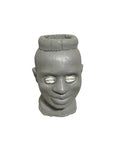 Elegua 7 inch cement statue with cowrie shells for Santeria altar