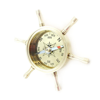 Brass wheel compass