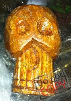 Cedar wooden skull- Carabela de cedro