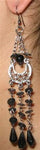 FASHION STYLE PAIR OF EARRING PENDANT Black COLOR