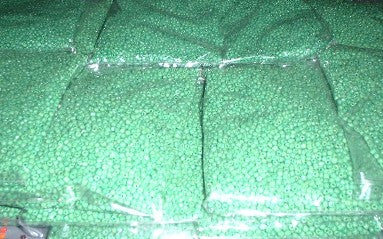 1 Pound and 2 onz GREEN 6-0 Seed glass Beads