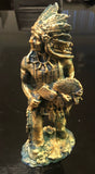 INDIAN STATUE 8 INCHES Bronze color Finish  INDIO ESTATUA DE 8" PINTADA A MANO color Bronze
