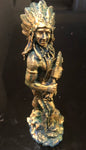 INDIAN STATUE 8 INCHES Bronze color Finish  INDIO ESTATUA DE 8" PINTADA A MANO color Bronze